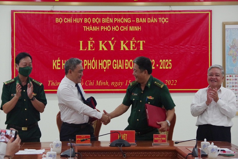 TP.HCM: Lễ ký kết Kế hoạch phối hợp giữa Bộ đội Biên phòng và Ban Dân tộc giai đoạn 2022 – 2025