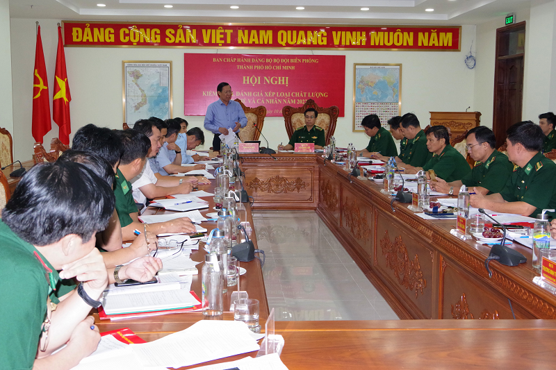 Đảng Ủy BĐBP TP.HCM kiểm điểm, phân tích, đánh giá chất lượng tổ chức đảng, đảng viên năm 2022