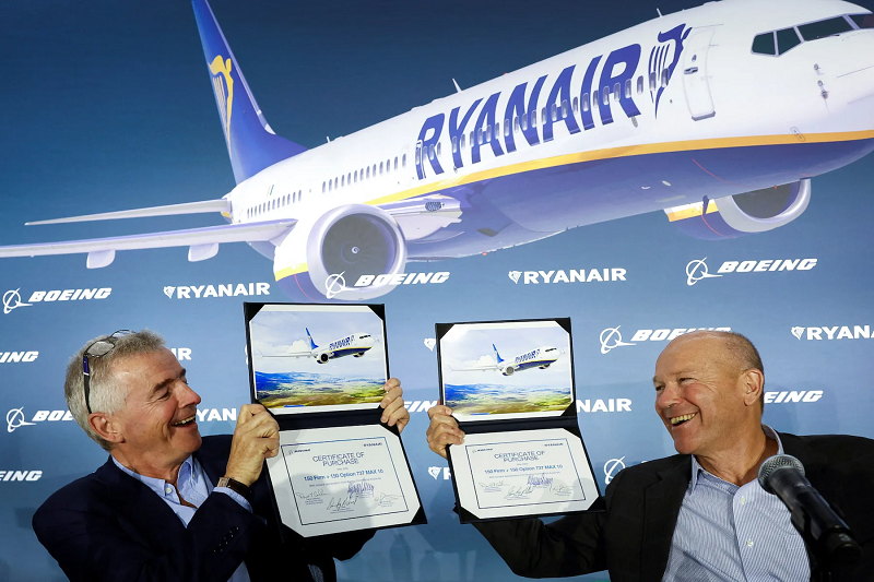 Hãng bay giá rẻ lớn nhất châu Âu đặt mua 300 máy bay Boeing 737-MAX-10