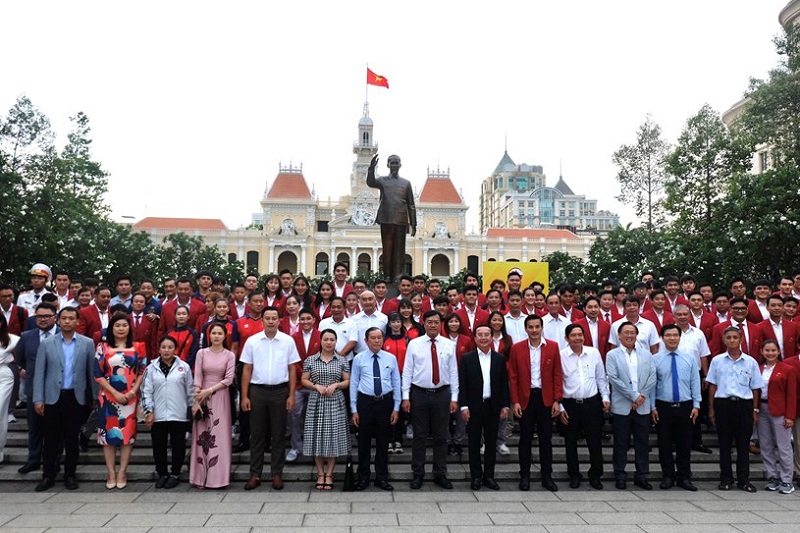 Mừng công VĐV đoạt huy chương SEA Games 32