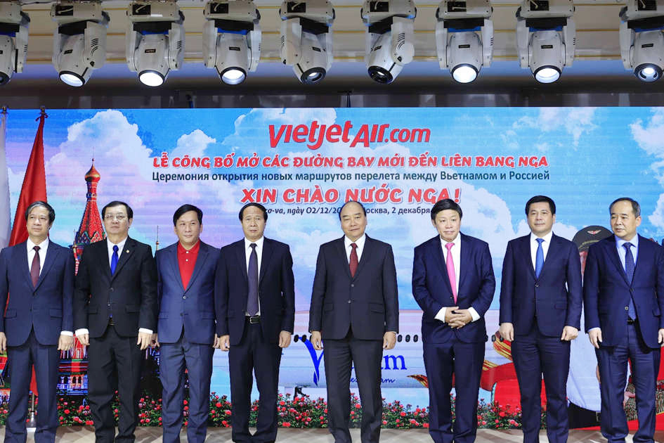 Chủ tịch nước Nguyễn Xuân Phúc dự lễ công bố các đường bay thẳng đến Nga 