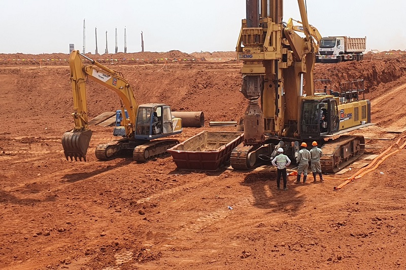 Thi công cọc nhà ga hành khách sân bay Long Thành vượt tiến độ