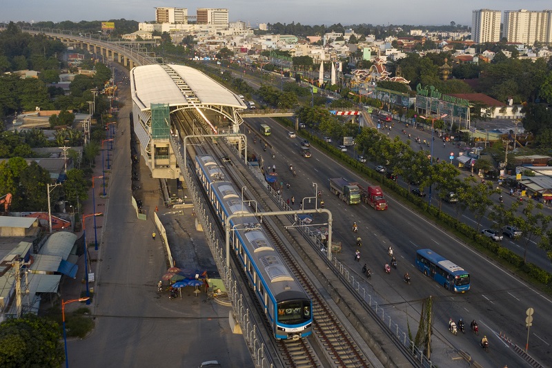 Đoàn tàu của Metro Số 1 chạy thử nghiệm nội bộ đoạn dài 5 km