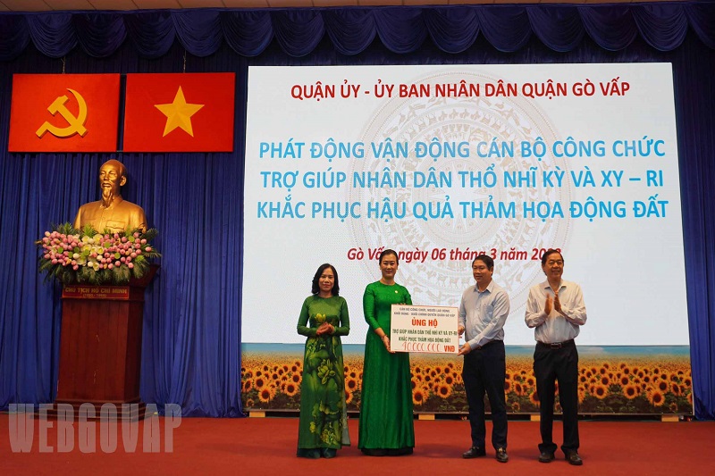 TP.HCM: Quận Gò Vấp phát động ủng hộ giúp nhân dân Thổ Nhĩ Kỳ và Syria khắc phục hậu quả thảm họa động đất