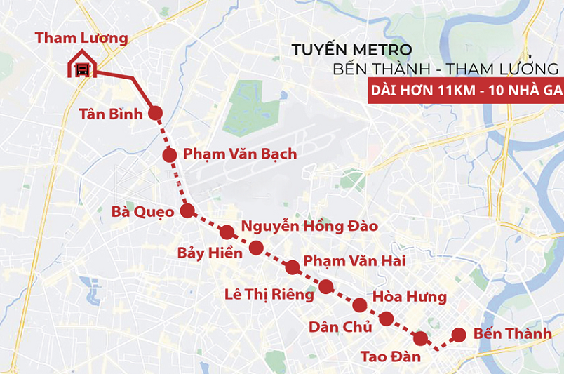 Chỉ hơn 2 tháng nữa, siêu dự án metro 47.900 tỷ đồng dài 11 km kết nối trung tâm TP.HCM với cửa ngõ Tây Bắc sẽ khởi công